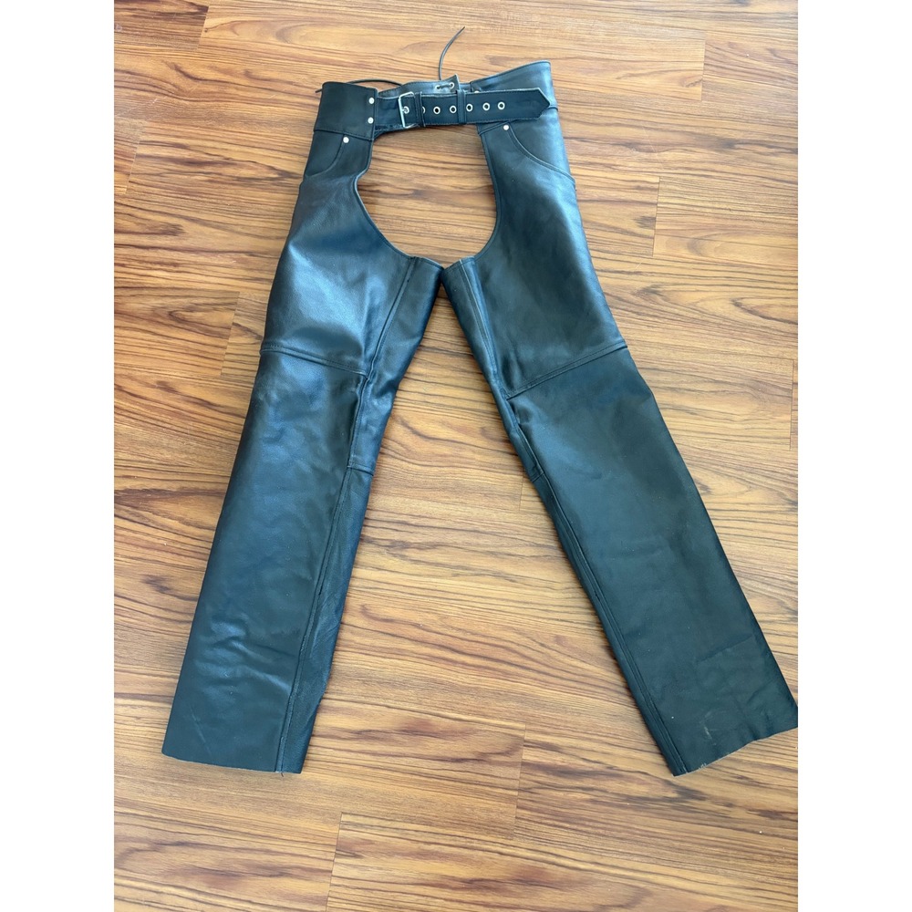 Allstate leather motorcycle chaps sz medium